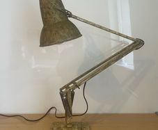 Antique Herbert Terry scumble glaze anglepoise desk lamp 1227 c1930s