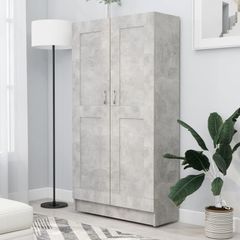Book Cabinet Concrete Grey 82.5x30.5x150 cm Chipboard