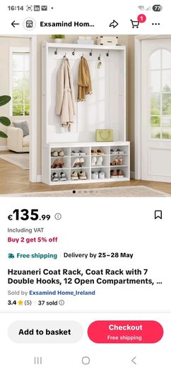 Coat & Shoe Rack