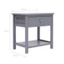 Nightstands 2 pcs Grey 40x29x42 cm Image 7