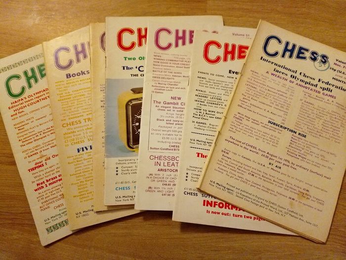 Bundle of vintage CHESS magazines
