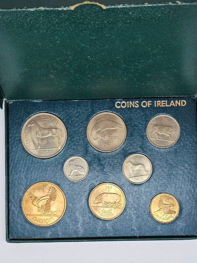 Ireland 1953 1954 1955 Coin Set in Original Holder Stunning Uncirculated Lustrous Coins! Amazing Set!!