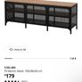TV bench, black, 150x36x54cm Image 7