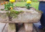 trough, reconstituted stone.