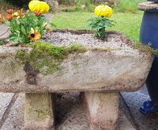 trough, reconstituted stone.