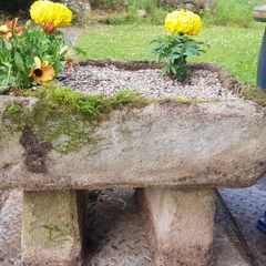 trough, reconstituted stone.