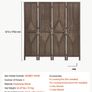 Wood Room Divider 4 Panels Wood Folding Privacy Screen Y Pattern, For Room Separation & Home Decor,1702 mm Tall, Solid Frame, 360 Two-Way Hinges, Rustic Wooden Partition with Hardware Image 2