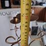 Gold color Painted Wrought iron Wall Candle Holder for 5 Candlesticks Image 4