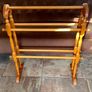 Antique Victorian Style Free Standing Pine Country Wooden Towel Rail Stand Rack Image 10