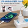 Type C USB-C Female to USB Male Converter Charger Adapter iPhone 12 13 Samsung Image 5