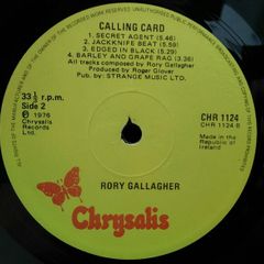 Rory Gallagher Calling Card Vinyl Irish Pressing Rock