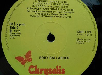 Rory Gallagher Calling Card Vinyl Irish Pressing Rock