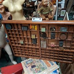Vintage Wooden Printers Tray