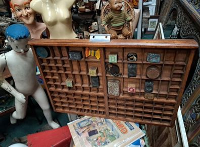 Vintage Wooden Printers Tray