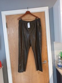 Primark  Faux Leather  Trousers.  S. XL - 18-20.  B.N.W.T.
