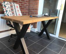 Solid Wood Live Edge Office + Computer + Work Table