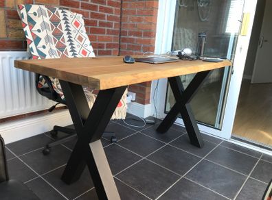 Solid Wood Live Edge Office + Computer + Work Table