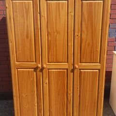 3 door pine wardrobe