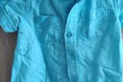 blue  boy shirt 12/18 months cotton linen