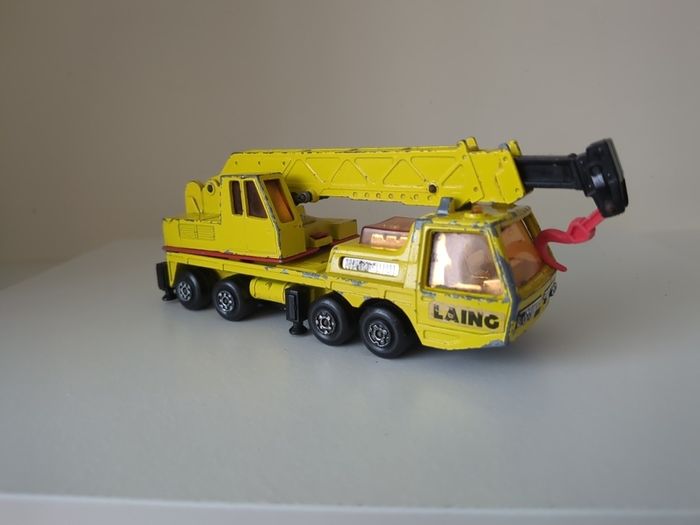 RARE BLACK BASE Matchbox Super Kings K-12 Hercules Mobile Crane - 1974 Lesney