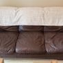 Brown leather 3-seater and 2-seater sofas (sold separately or together; open to offers) Image 3