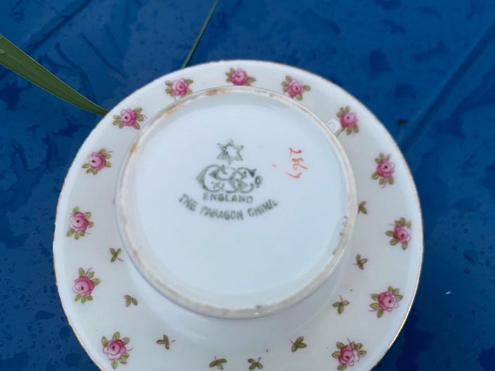 Antique Paragon China demitasse cup and saucer