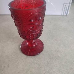 Rare find Red Flue-di-Lis Votive Goblet