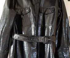 New, Zara Faux Leather Croc Effect Shacket UK M, AV