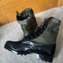 Vintage Military Surplus Style Black & Olive OD Green Panama Sole Jungle Boots - Size 43 Image 4