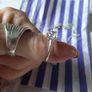silver matching necklace,ring and earrings set Image 4
