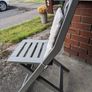 IKEA Grey Wooden Folding Chair + Cushion Image 4