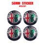 4pcs/set 56mm Car Wheel Center Hub Caps Stickers Auto Decoration Accessories For Alfa Romeo Giulietta GT 159 147 156 Mito Brera Image 2