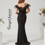Angel Forever AF4306 Black Sequin & Feather Evening Dress UK 8 XS Image 3
