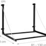Wall Mounted Tyre Rack for 4 Tyres, Telescopic Tyre Holder, Wall Mounted, up to 90 kg, Foldable, Steel, Image 2