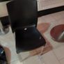 12 black plastic chairs with metal legs Image 2
