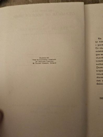 The New Era Grammer Of Modern Irish. By The Rev Gerald O' Nolan. Professor Of Irish  St Patrick's Maynooth.  First Edition 1934 Hardback With Dustjacket In Fair Condition.  See Photos For Same.