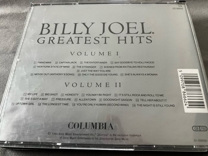 BILLY JOEL - Greatest Hits: Volume I & Volume II    CD