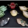 A Collection Of 8 Novelty Miniature Decorative Fruit and Vegetable Teapots By Sculptures Uk Image 8