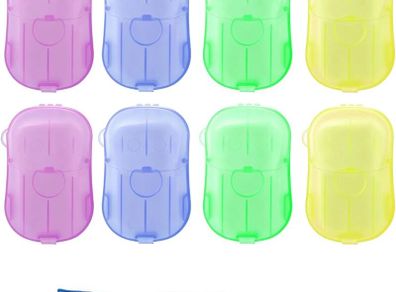Portable soap paper sheets 8pcs mini soaps disc for travel