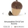 New Jellycat Amuseable Ort & Tum Acorns Image 2