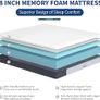 Small Double Mattress 4ft, 8 Inch Small Double Memory Foam Mattress, Medium Firm with Soft Fabric Fire Resistant Barrier, Removable cover small double bed mattress 120x190x20cm Image 3