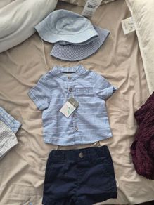 baby outfit and hats to match