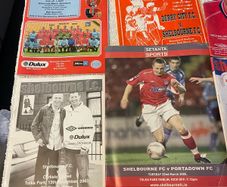 League of Ireland soccer programmes mostly Shelbourne any 5 for 10 euro
