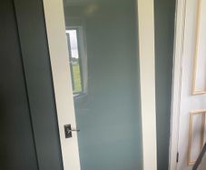 frosted glass door