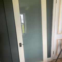 frosted glass door