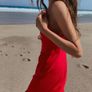 Zara Linen blend strappy midi Dress Image 5