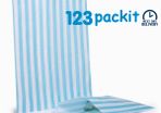 Lot of 200 candy bags Light Blue stripe sweet bags 5x7