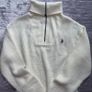 U.S. Polo Assn. Cream Cable Knit Quarter Zip Jumper Dress UK 12/14 Worn once like new Image 3