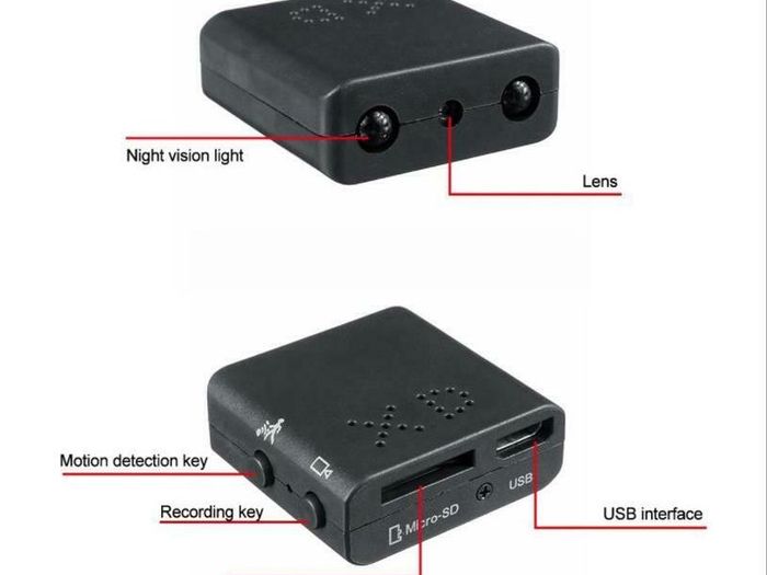 Spy Camera Mini Hidden HD 1080P DVR Night Vision House Security Cam A+