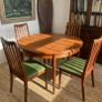 Mid Century G Plan Fresco Extending Round Teak Dining Table & 4 Chairs Image 2